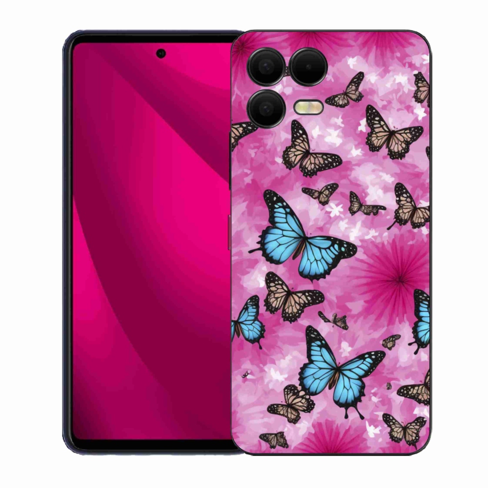 Gélový kryt mmCase na T phone 3 Pro - motýlia záhrada