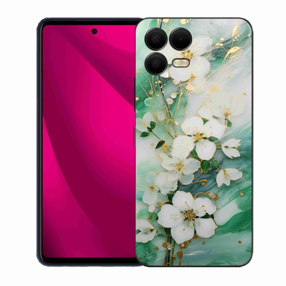 Gélový kryt mmCase na T phone 3 Pro - nežné kvety