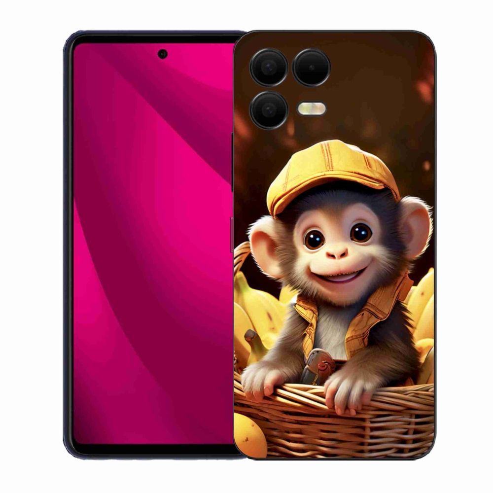 Gélový kryt mmCase na T phone 3 Pro - opice v košíku