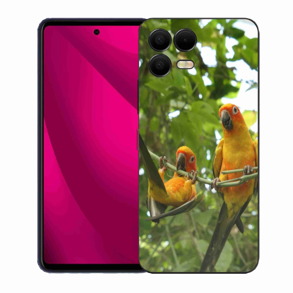 Gélový kryt mmCase na T phone 3 Pro - papagáje aratingy
