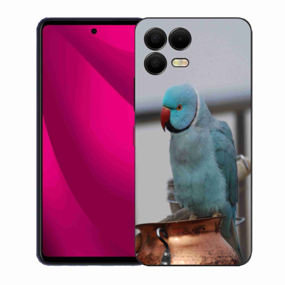 Gélový kryt mmCase na T phone 3 Pro - papagáj alexander modrý