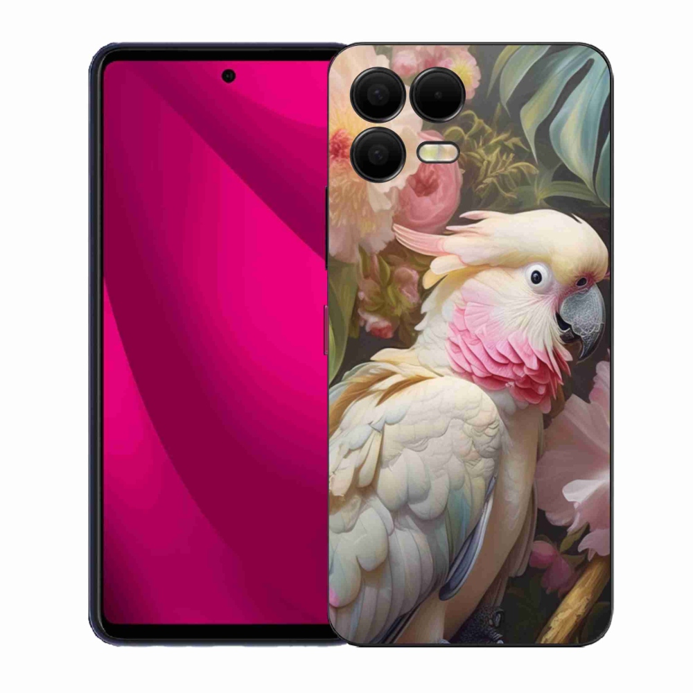 Gélový kryt mmCase na T phone 3 Pro - papagáj kakadu ružový 2