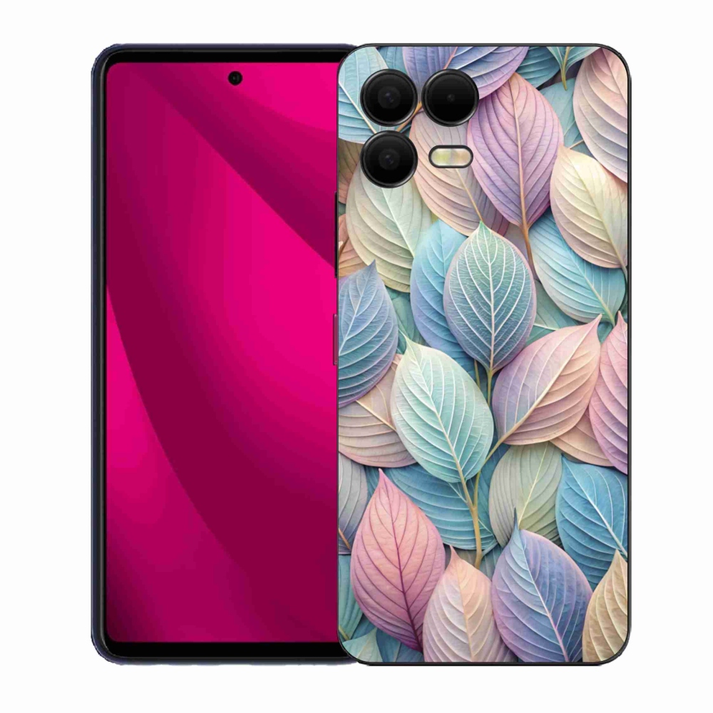 Gélový kryt mmCase na T phone 3 Pro - pastelové listy