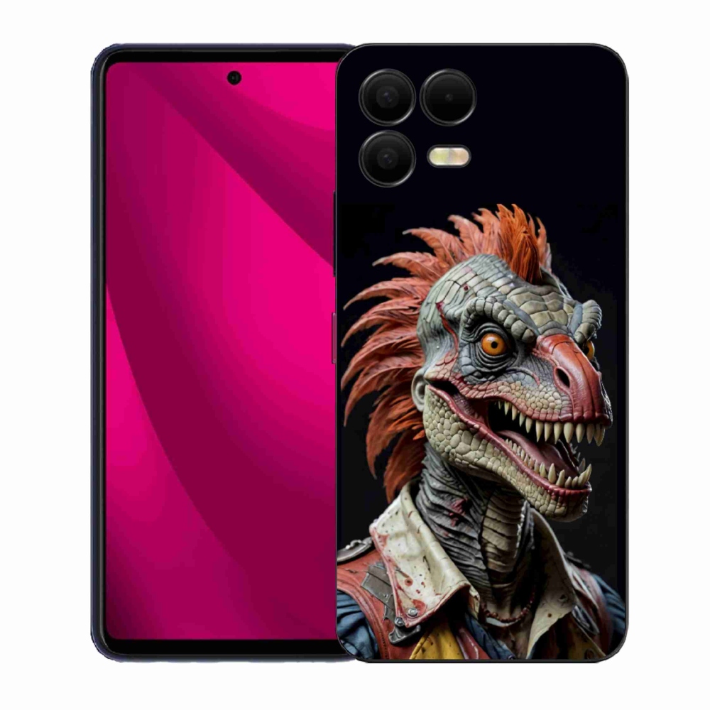 Gélový kryt mmCase na T phone 3 Pro - punk dinosaurus