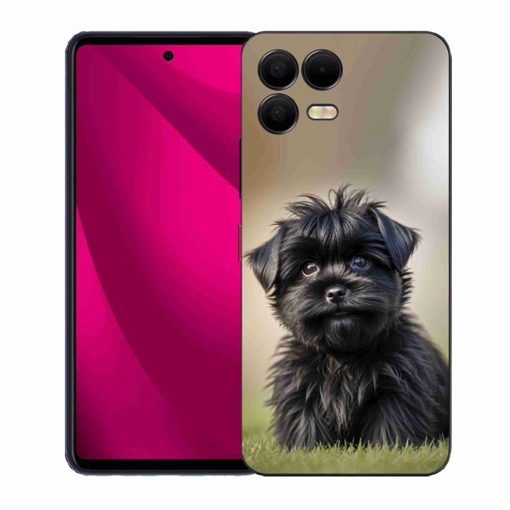 Gélový kryt mmCase na T phone 3 Pro - roztomilý čierny psík