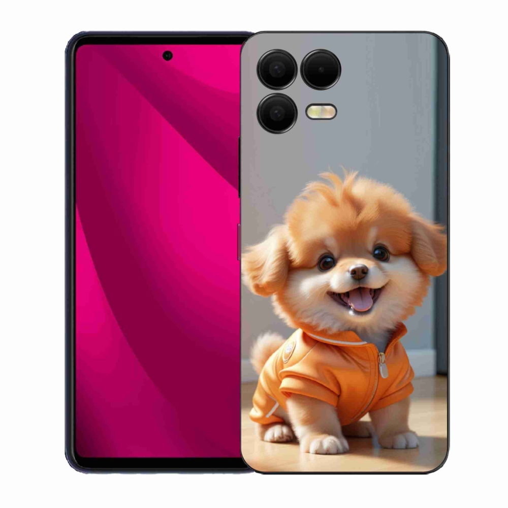 Gélový kryt mmCase na T phone 3 Pro - roztomilý pomeranian v mikine