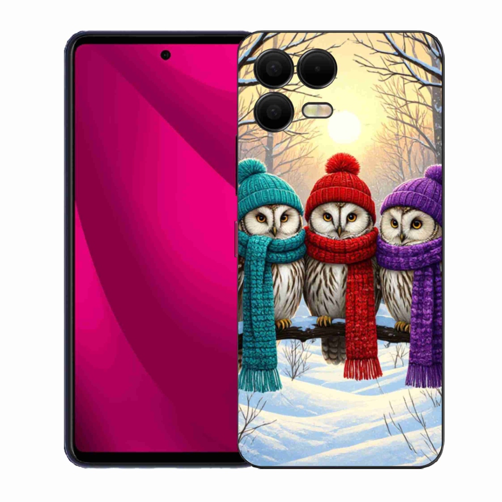 Gélový kryt mmCase na T phone 3 Pro - soví priatelia