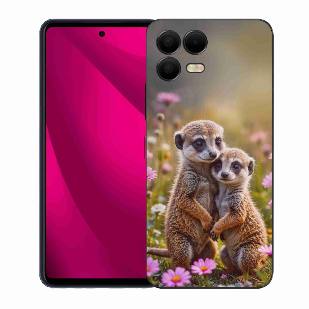 Gélový kryt mmCase na T phone 3 Pro - surikatí duo