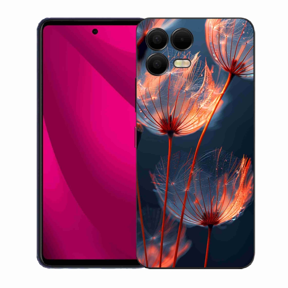 Gélový kryt mmCase na T phone 3 Pro - svetielkujúce páperie
