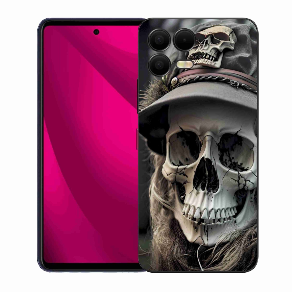 Gélový kryt mmCase na T phone 3 Pro - temná lebka