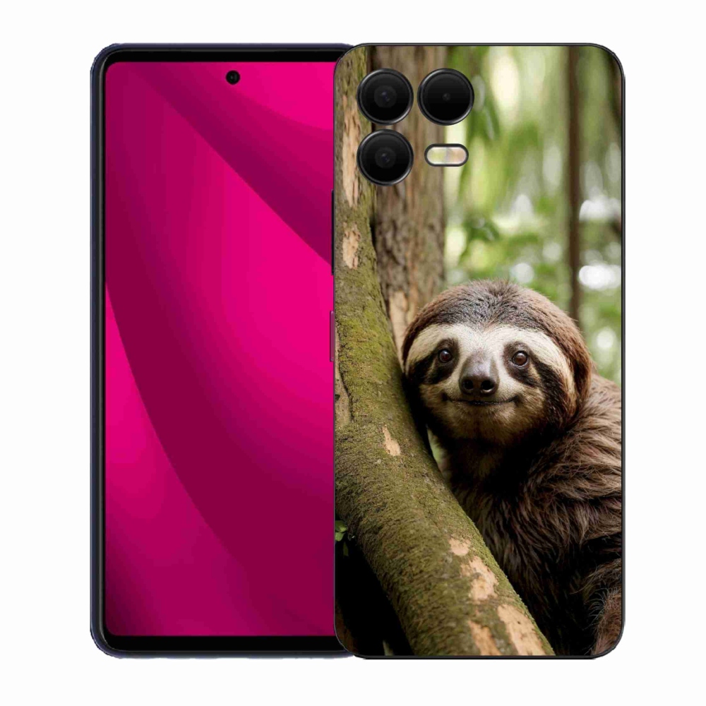 Gélový kryt mmCase na T phone 3 Pro - usmievavý leňochod