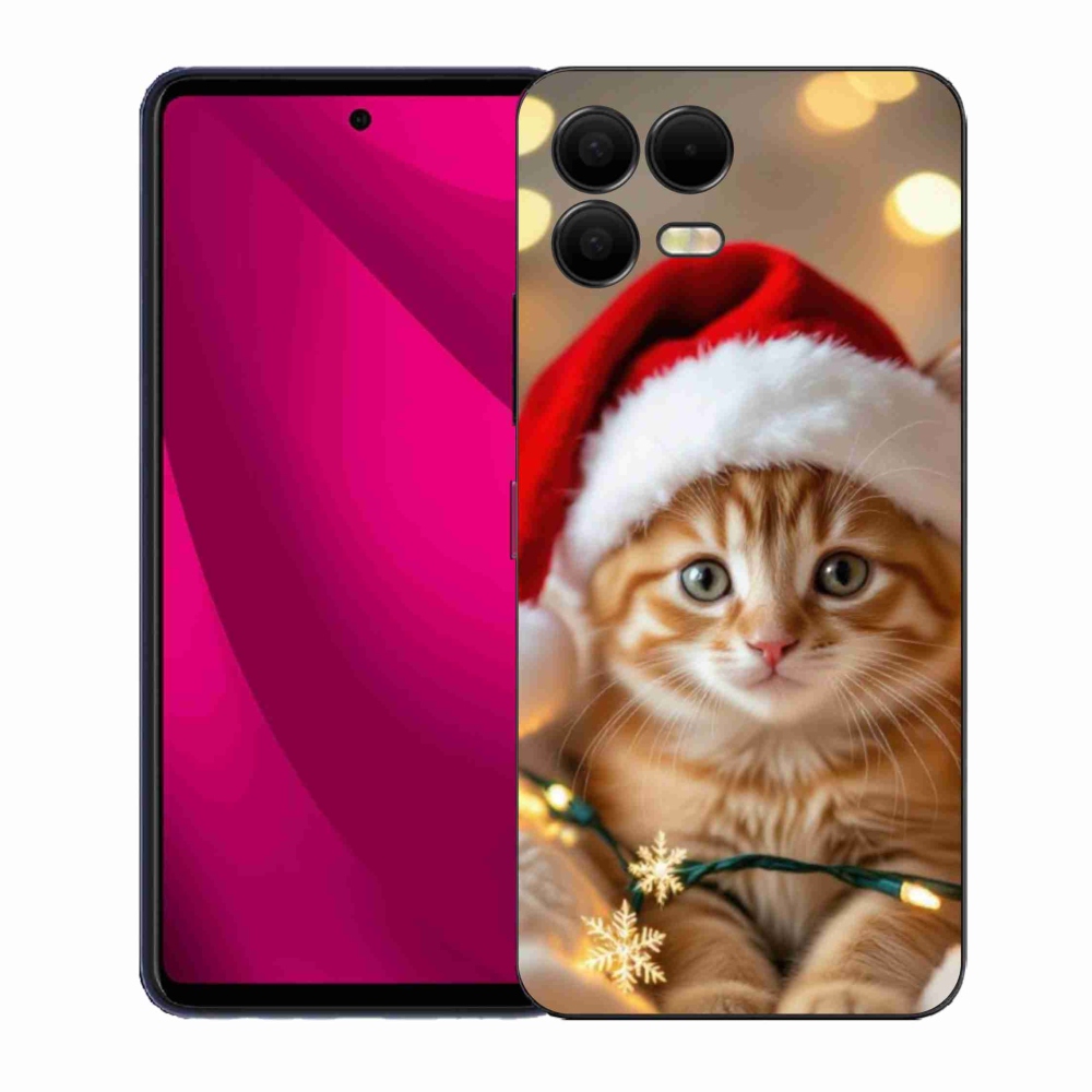 Gélový kryt mmCase na T phone 3 Pro - vianočné mačiatko