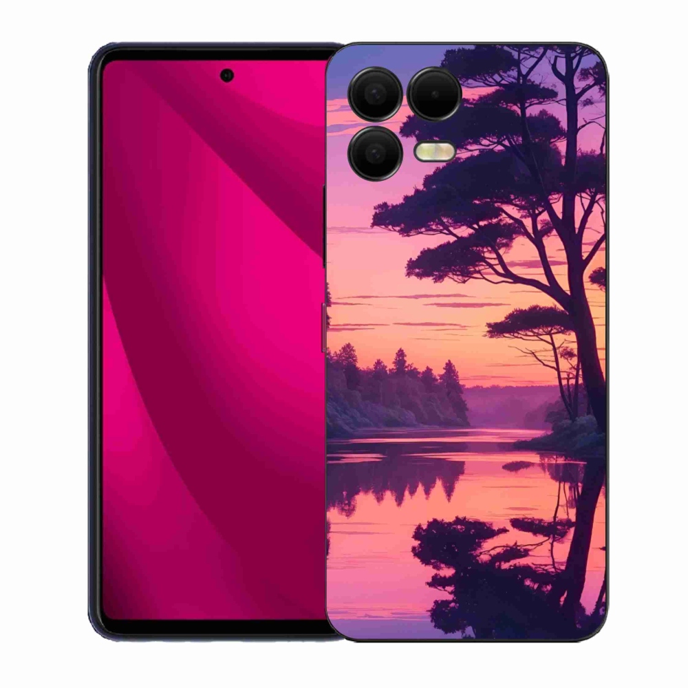 Gélový kryt mmCase na T phone 3 Pro - západ slnka nad jazerom