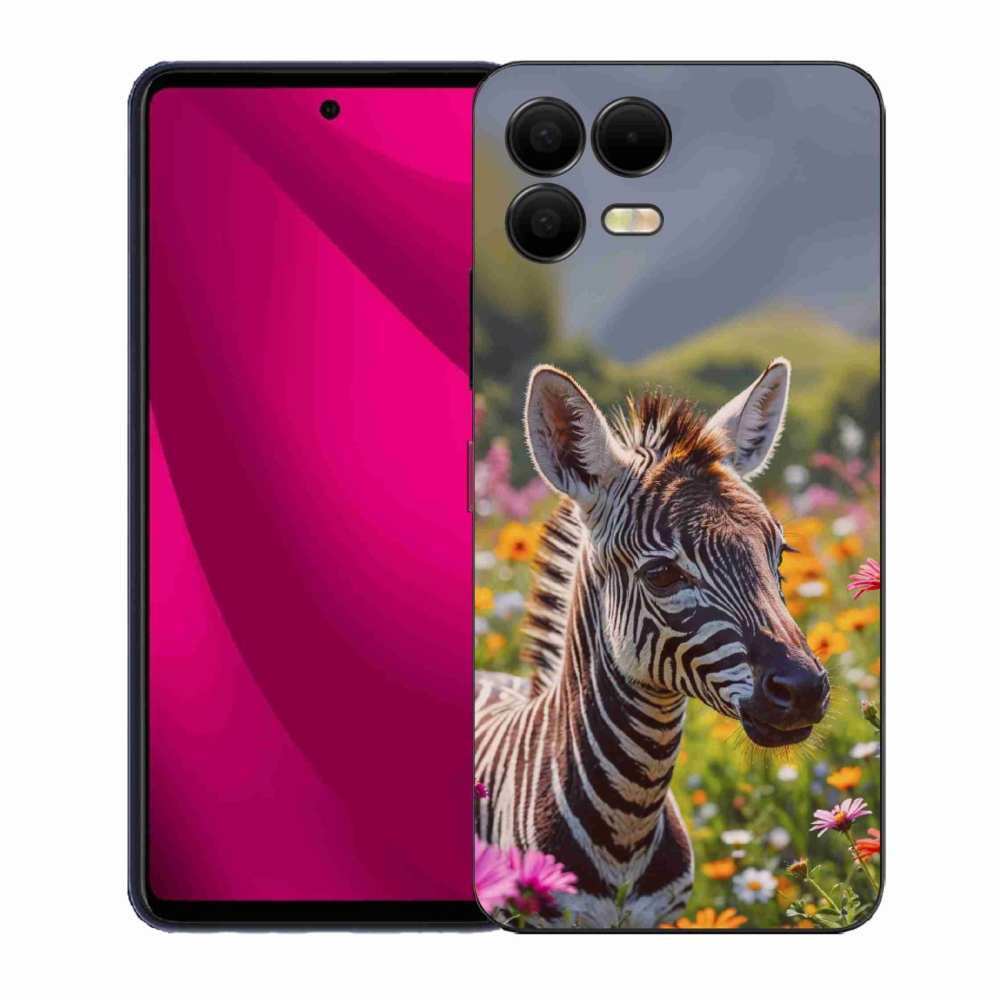 Gélový kryt mmCase na T phone 3 Pro - zebra na lúke