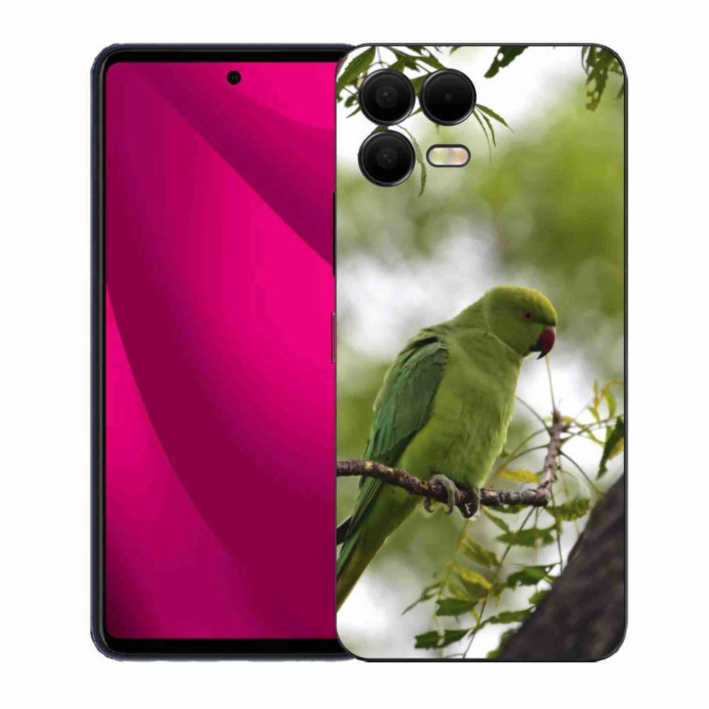 Gélový kryt mmCase na T phone 3 Pro - zelený papagáj