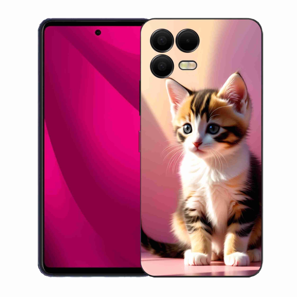 Gélový kryt mmCase na T phone 3 Pro - zvedavé mačiatko 2
