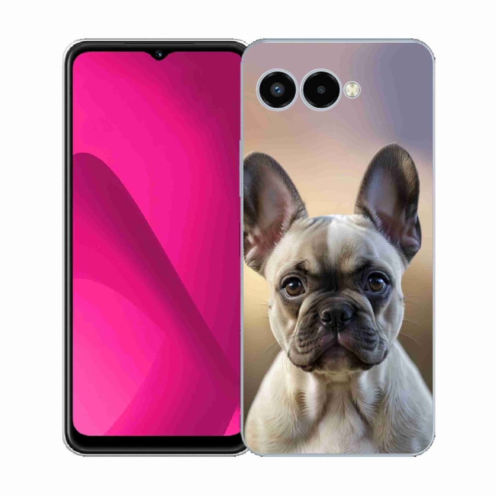 Gélový kryt mmCase na T phone 3 - roztomilý francúzsky buldoček