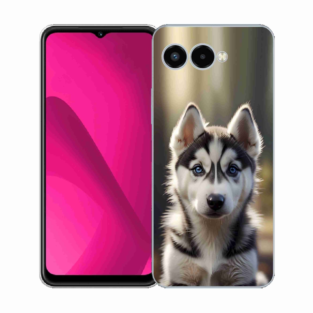 Gélový kryt mmCase na T phone 3 - roztomilý sibírsky husky