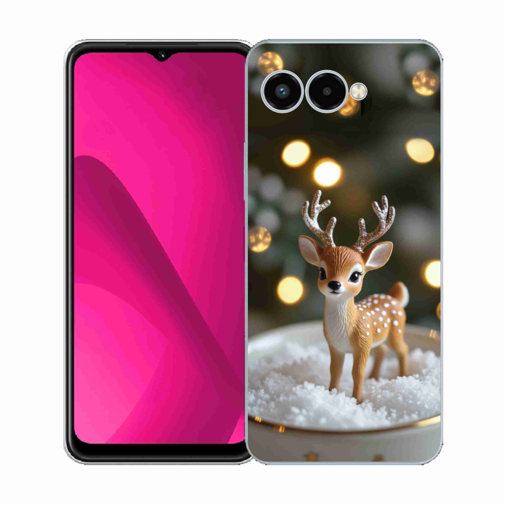 Gélový kryt mmCase na T phone 3 - roztomilý vianočný jeleň