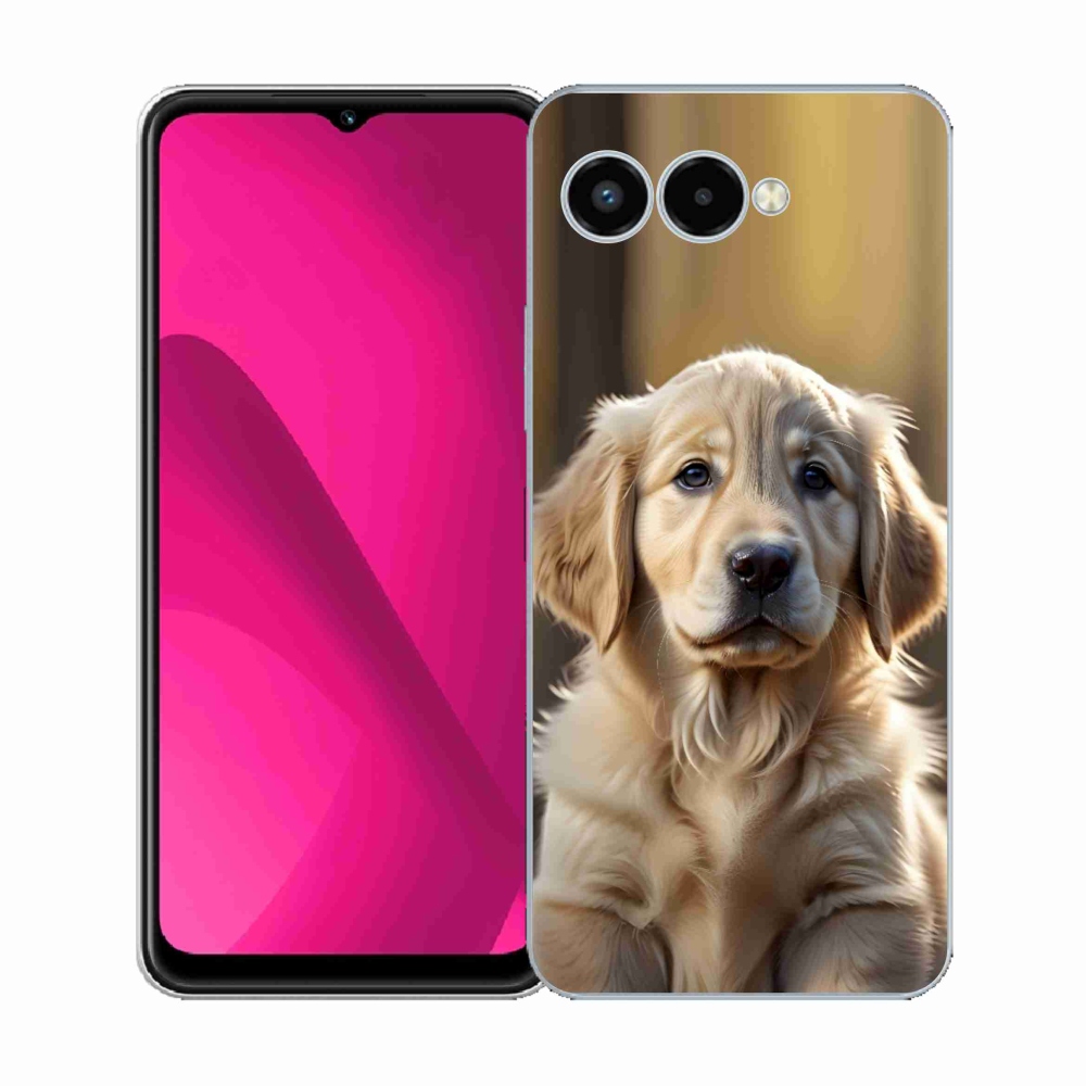 Gélový kryt mmCase na T phone 3 - roztomilý zlatý retriever