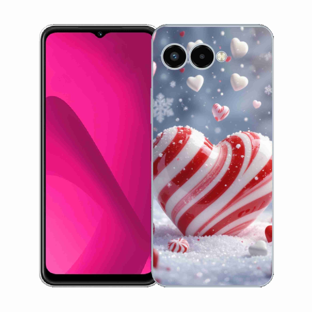 Gélový kryt mmCase na T phone 3 - sladké srdce