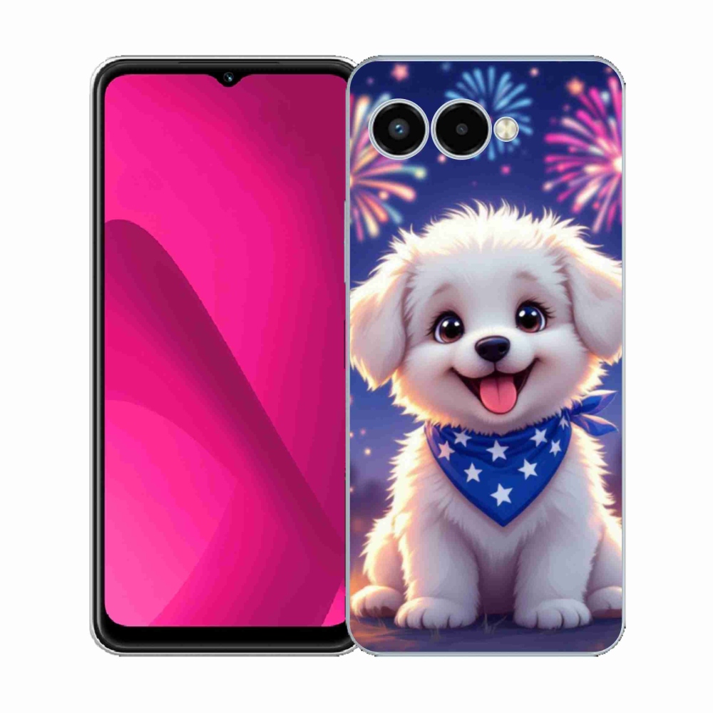 Gélový kryt mmCase na T phone 3 - slávnostné šteňa