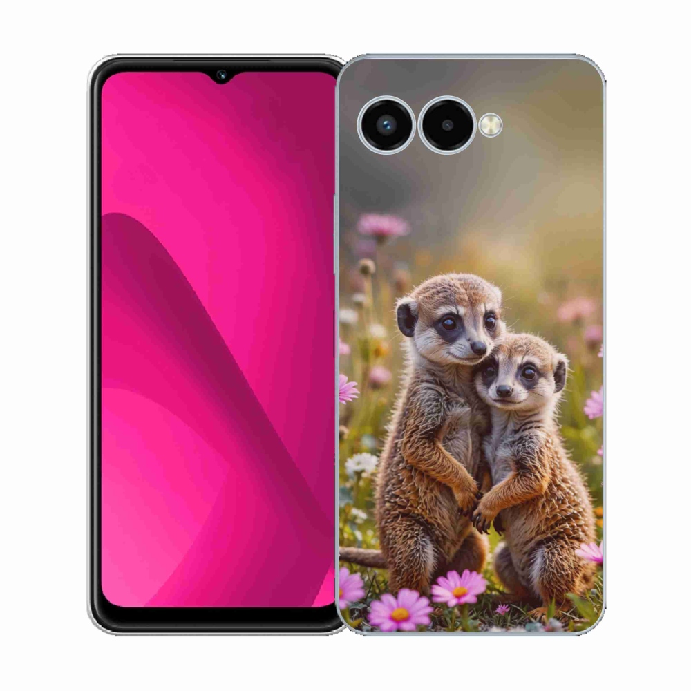 Gélový kryt mmCase na T phone 3 - surikatí duo