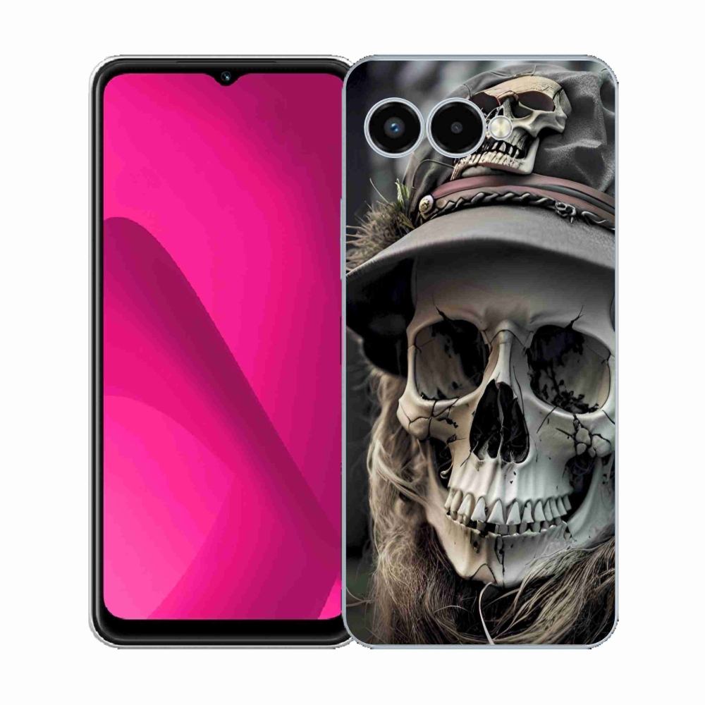 Gélový kryt mmCase na T phone 3 - temná lebka
