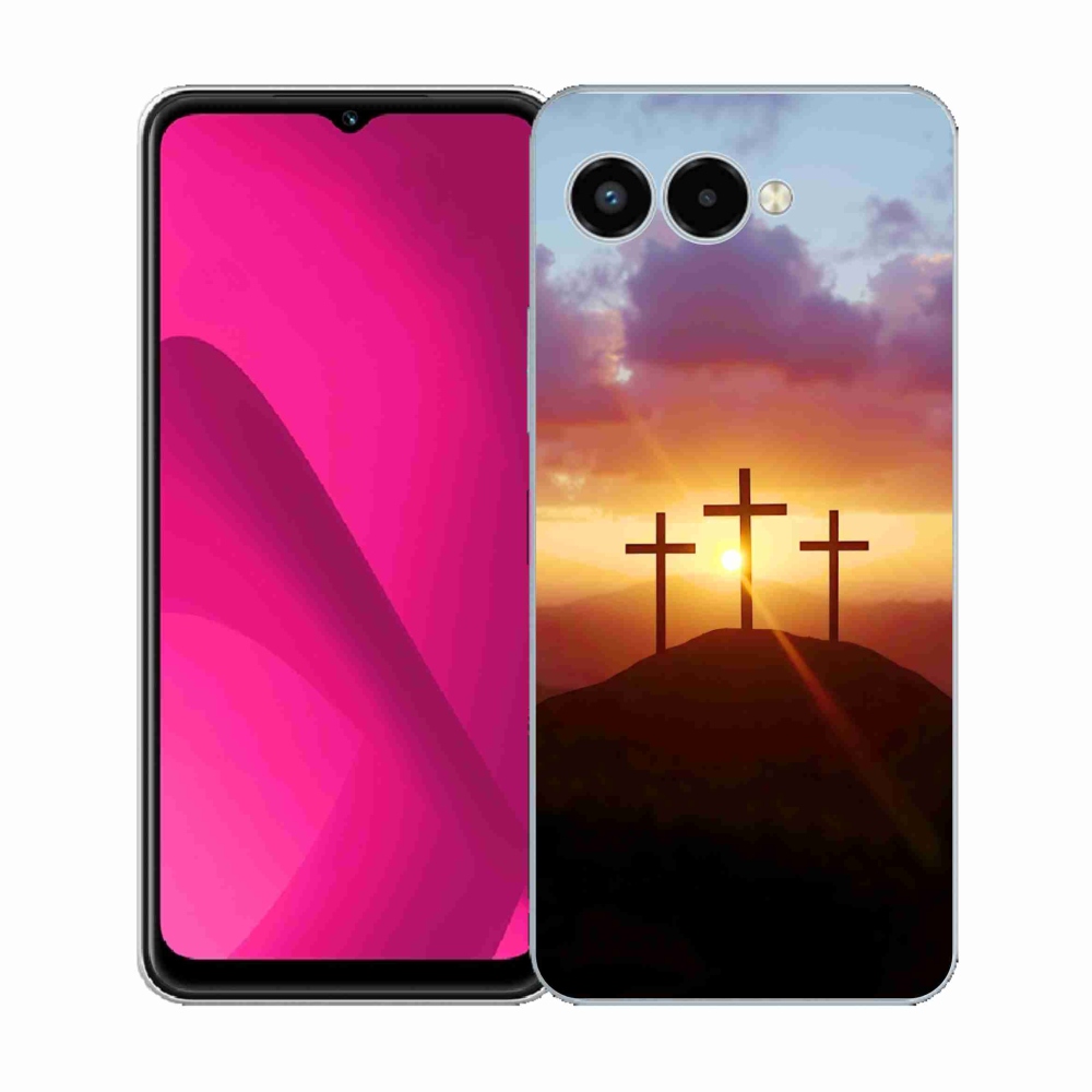 Gélový kryt mmCase na T phone 3 - tri kríža