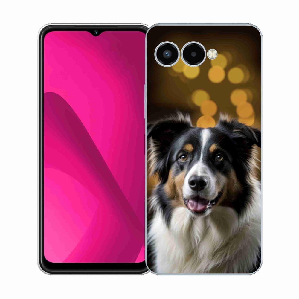 Gélový kryt mmCase na T phone 3 - usmievavý austrálsky ovčiak