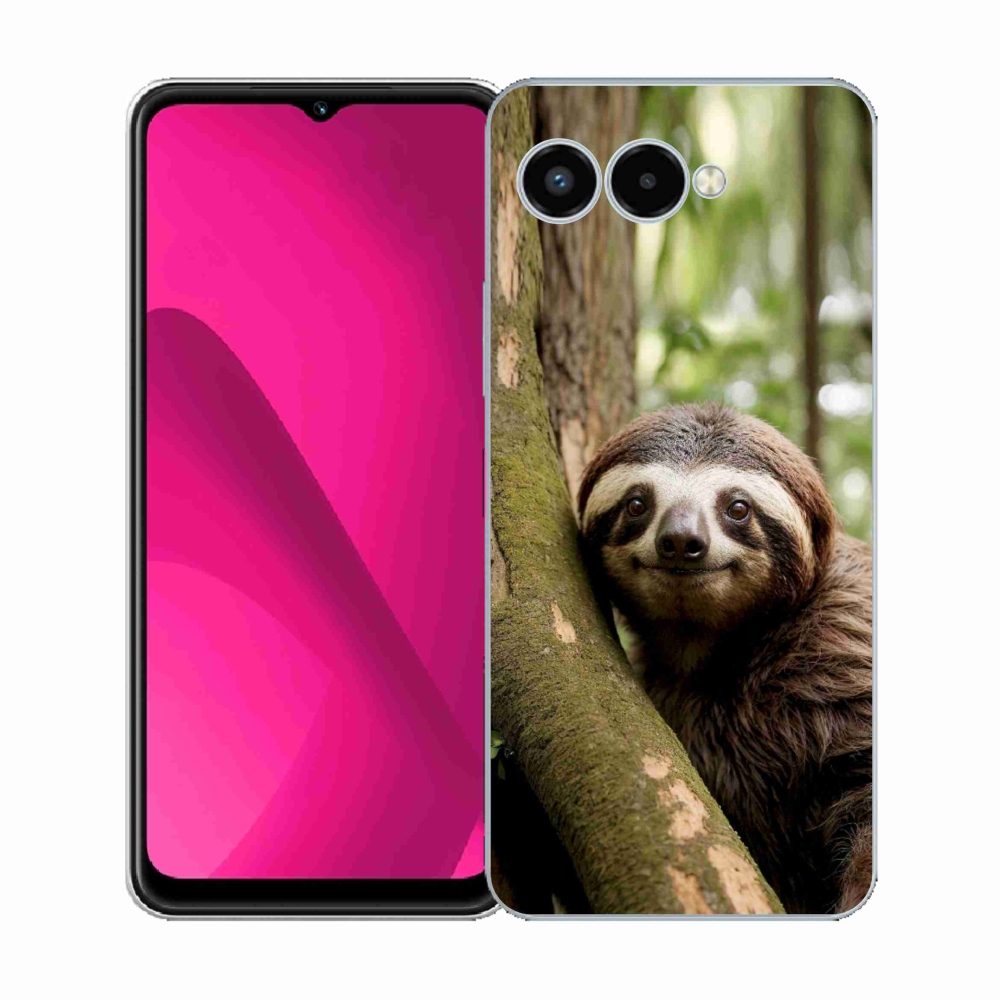 Gélový kryt mmCase na T phone 3 - usmievavý leňochod
