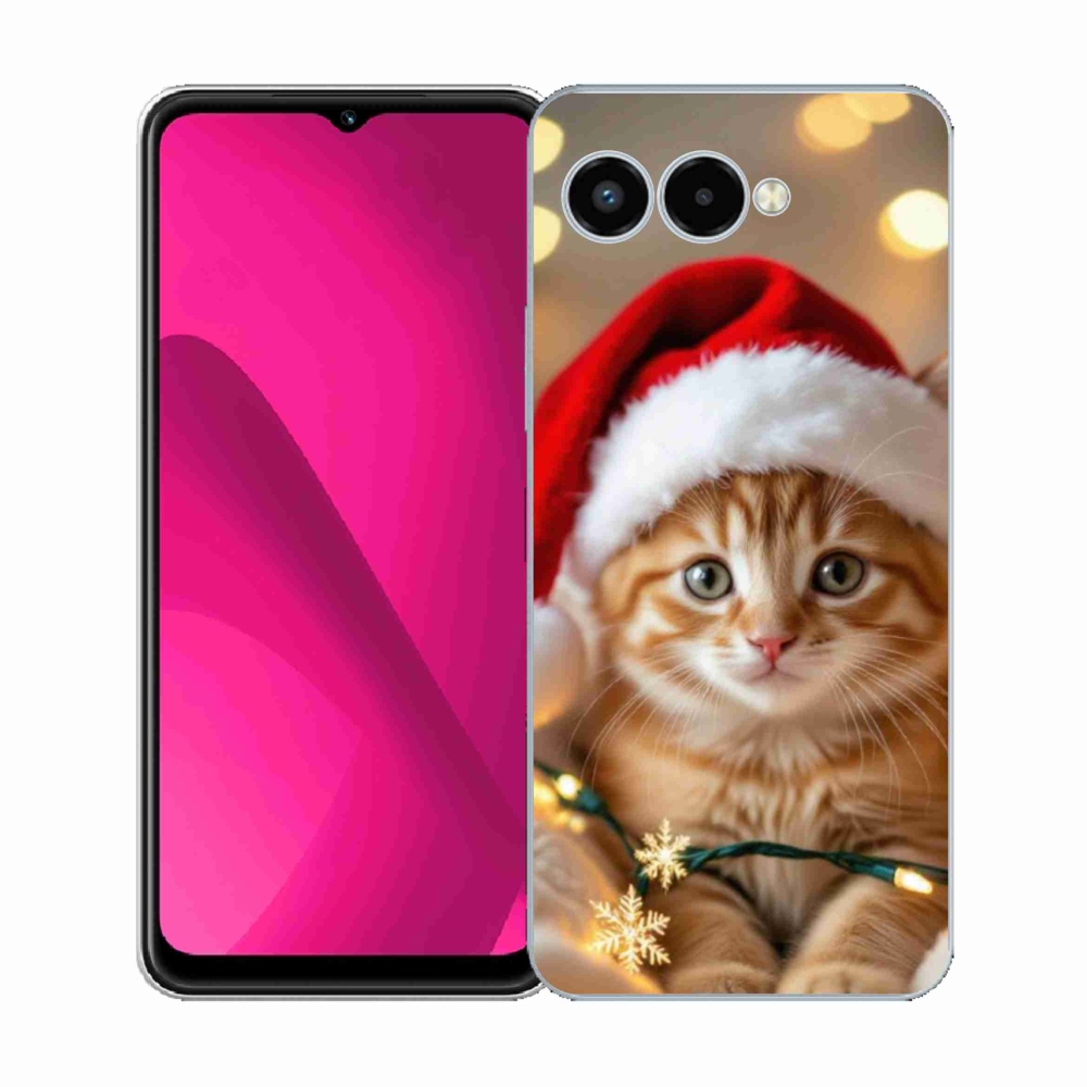Gélový kryt mmCase na T phone 3 - vianočné mačiatko