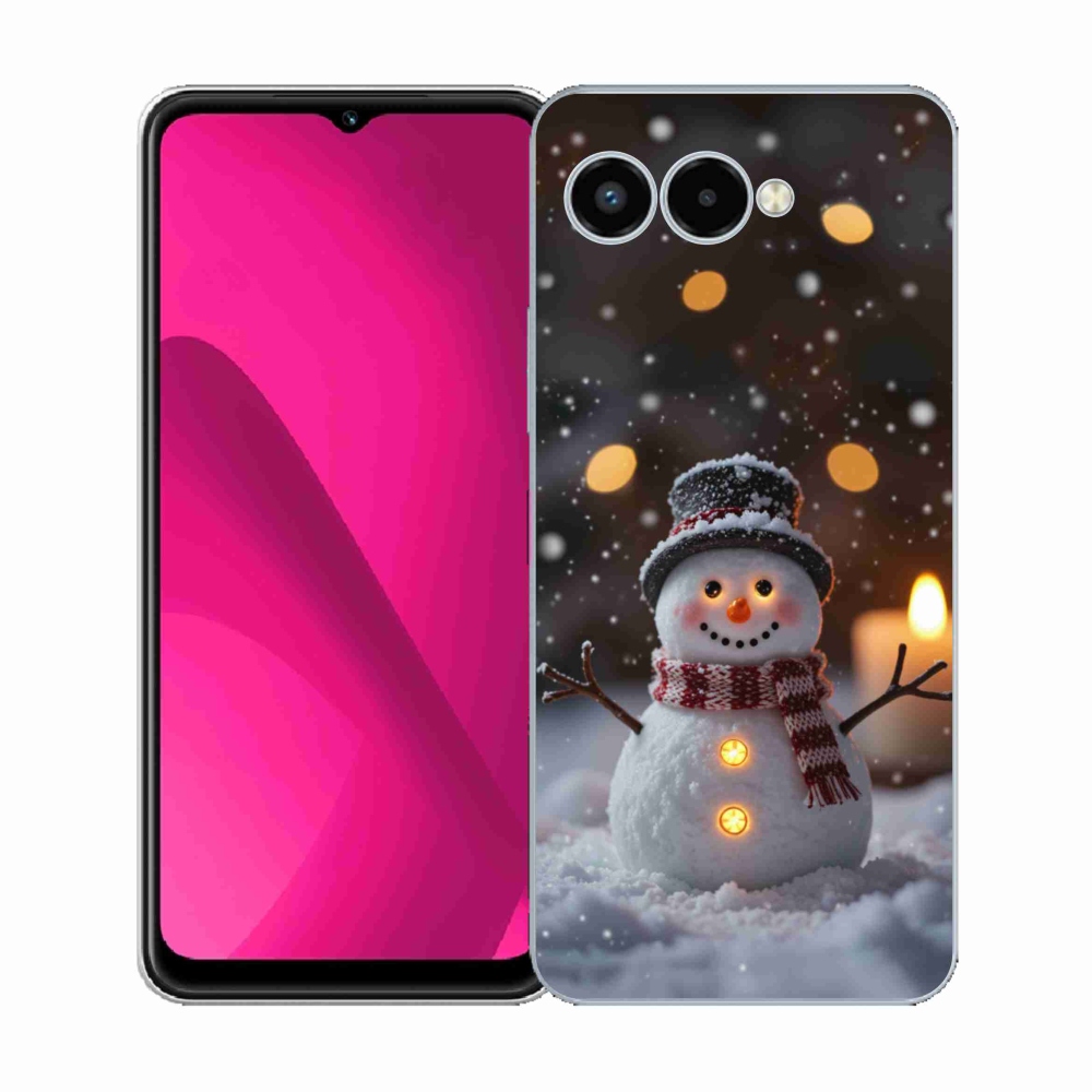 Gélový kryt mmCase na T phone 3 - veselý snehuliak