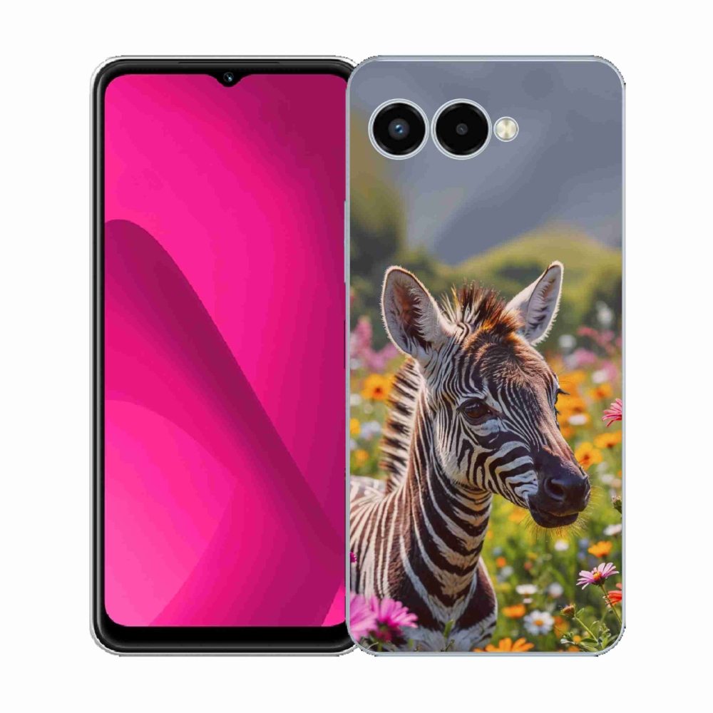Gélový kryt mmCase na T phone 3 - zebra na lúke