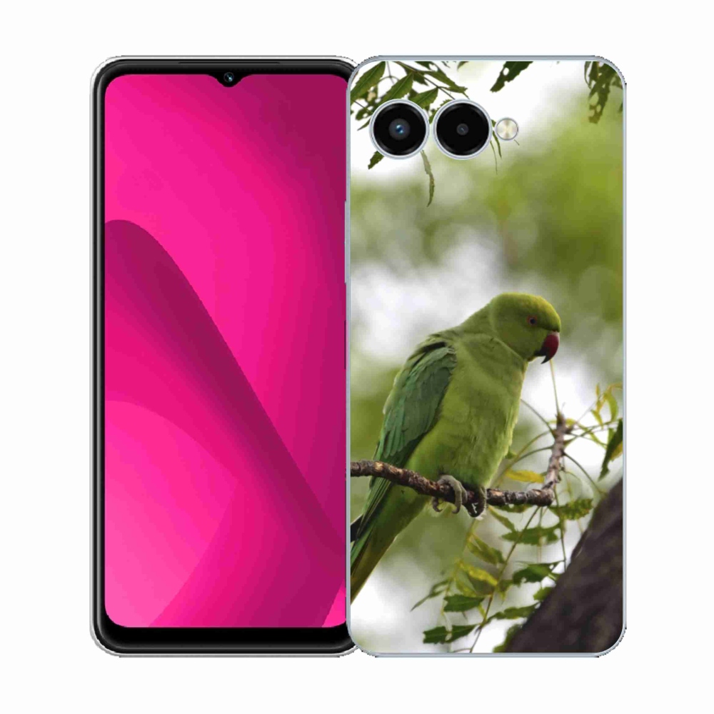 Gélový kryt mmCase na T phone 3 - zelený papagáj