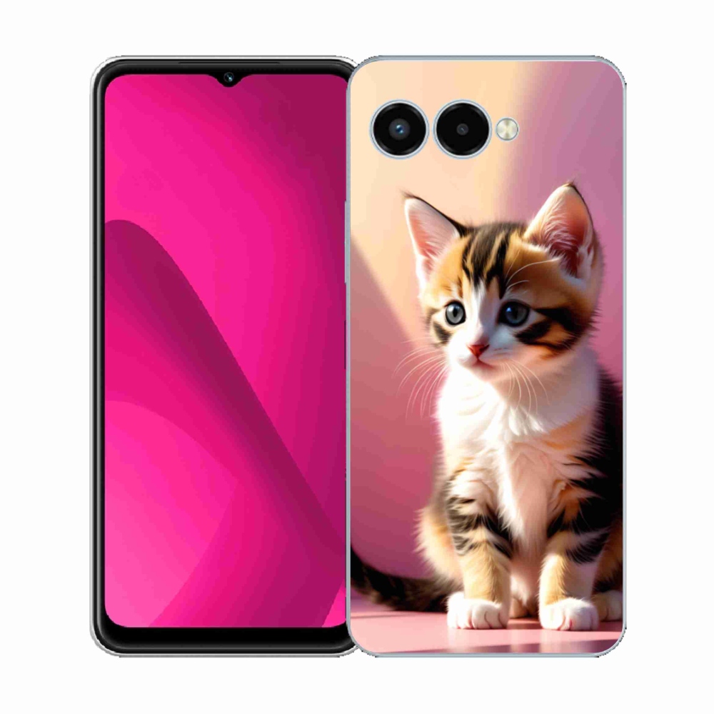 Gélový kryt mmCase na T phone 3 - zvedavé mačiatko 2
