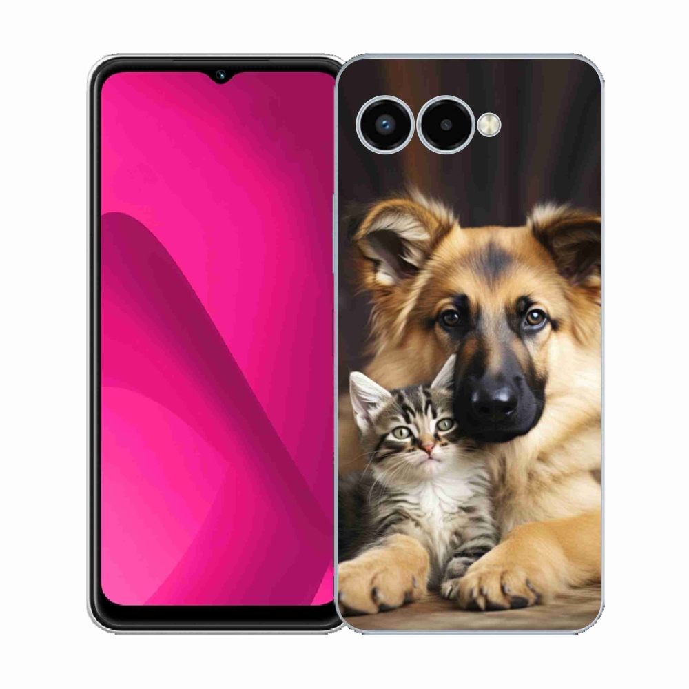 Gélový kryt mmCase na T phone 3 - zvieracie priateľstvo