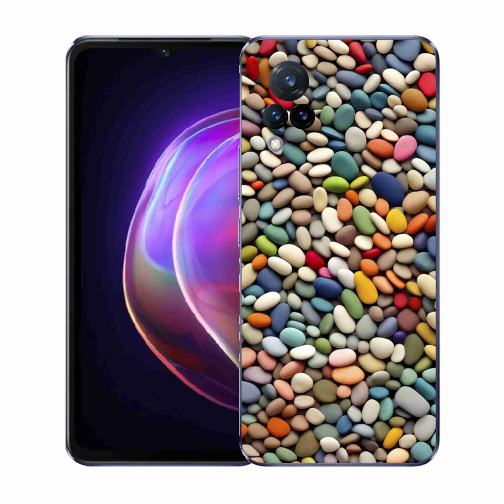 Gélový kryt mmCase na Vivo V21 4G/5G - farebné kamienky 2