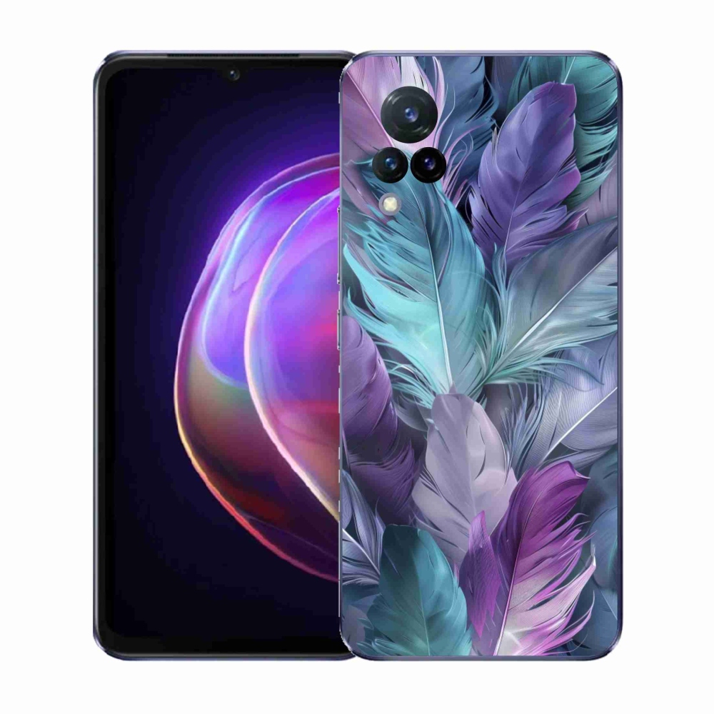 Gélový kryt mmCase na Vivo V21 4G/5G - farebné perie 2