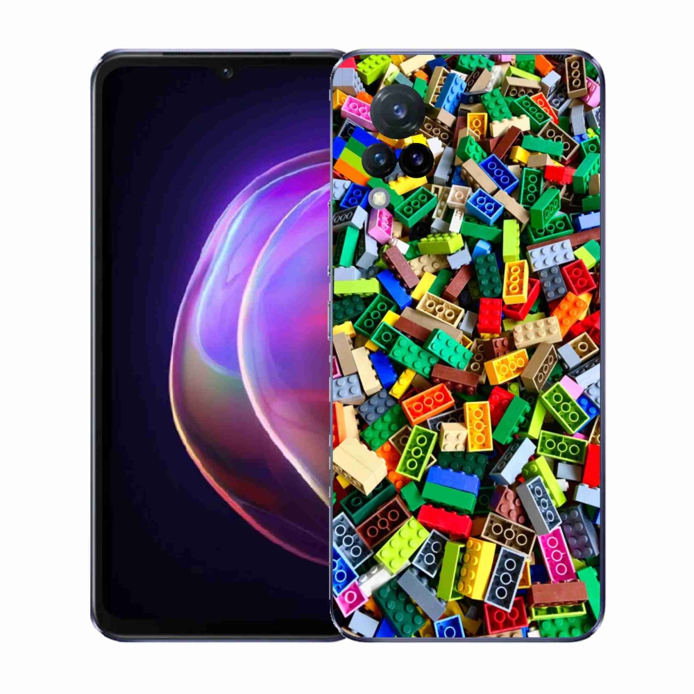 Gélový kryt mmCase na Vivo V21 4G/5G - farebné stavebné kocky