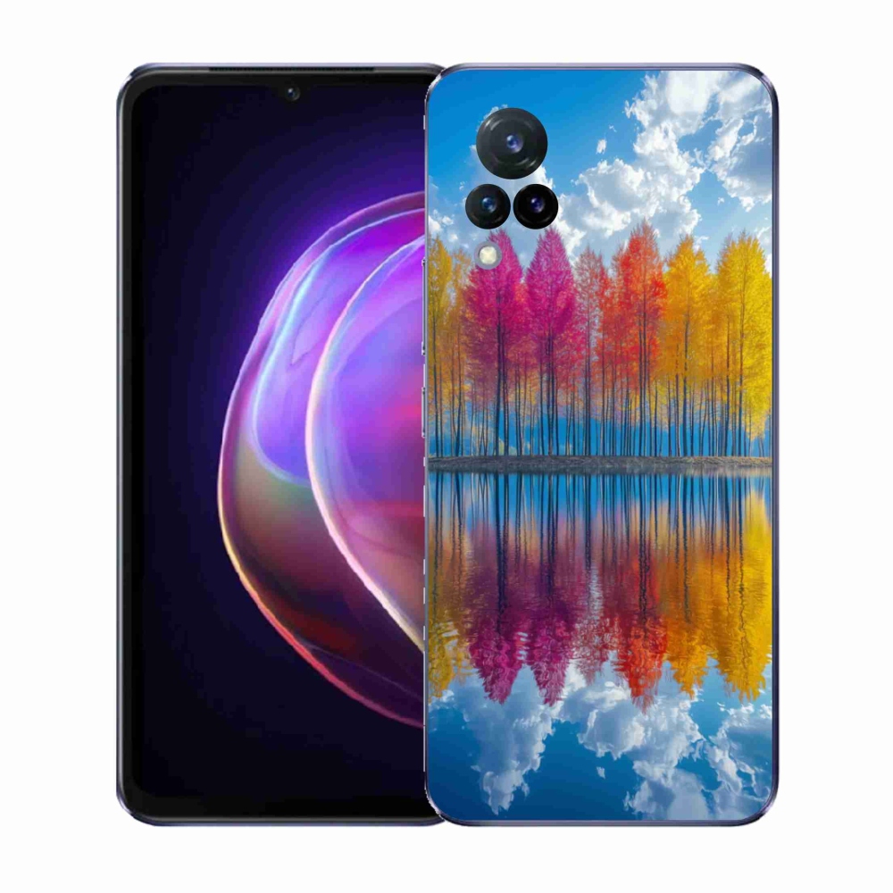 Gélový kryt mmCase na Vivo V21 4G/5G - farebné stromy