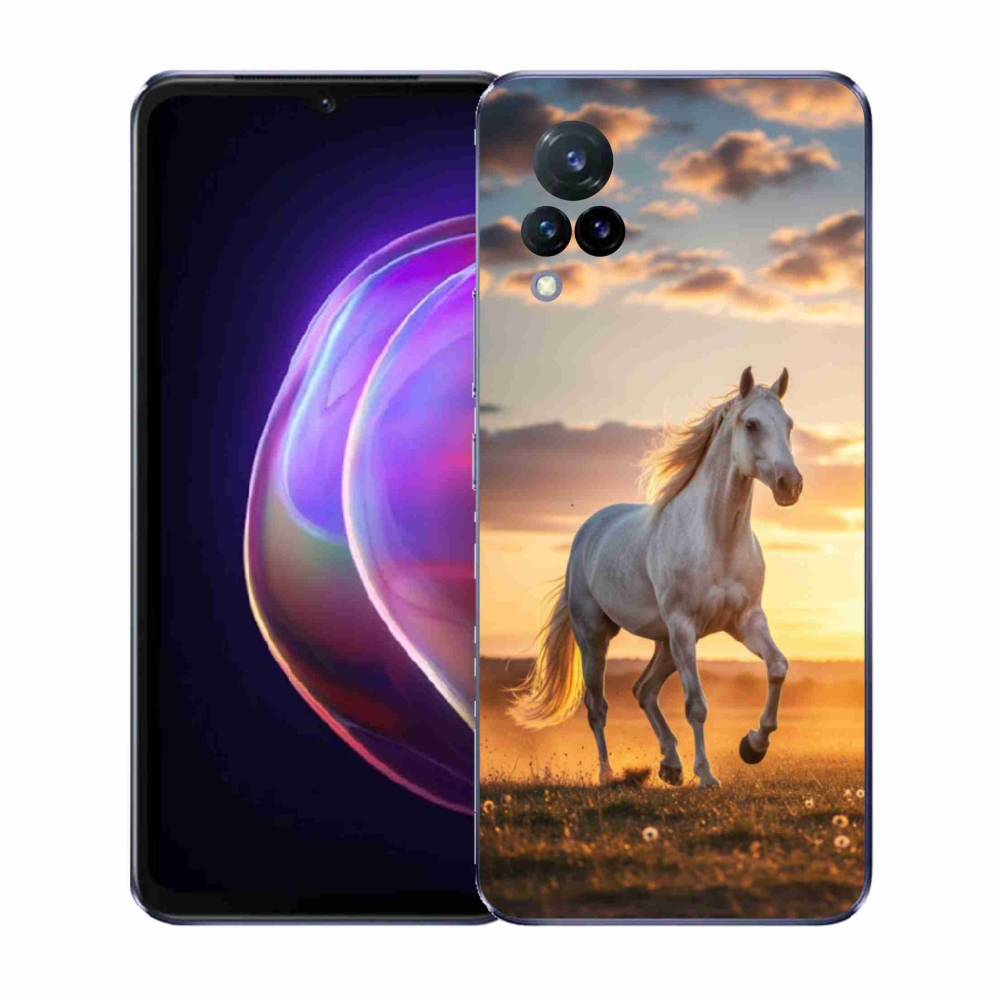 Gélový kryt mmCase na Vivo V21 4G/5G - bežiaci biely kôň 2