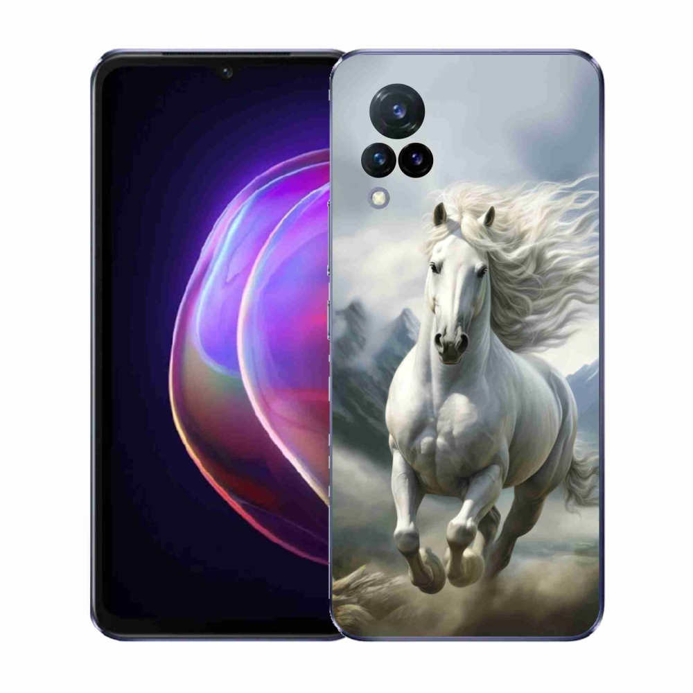 Gélový kryt mmCase na Vivo V21 4G/5G - bežiaci biely kôň 3