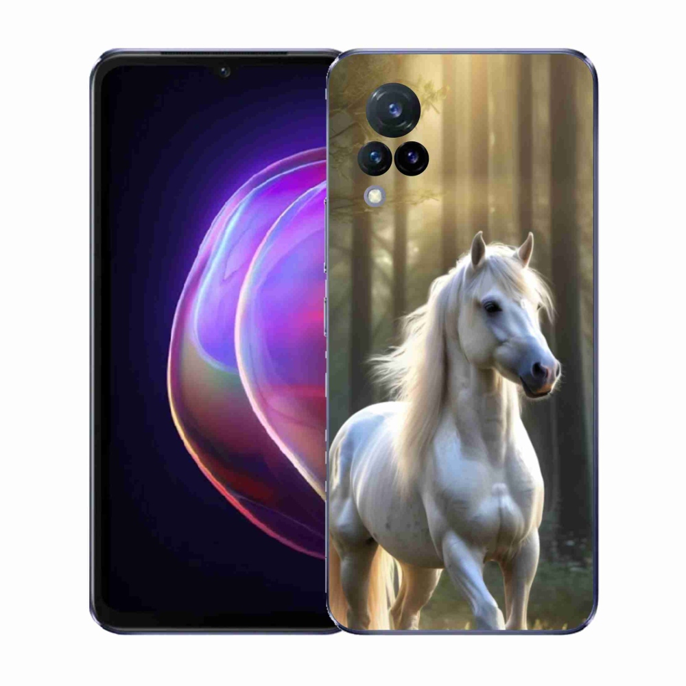 Gélový kryt mmCase na Vivo V21 4G/5G - biely kôň 3