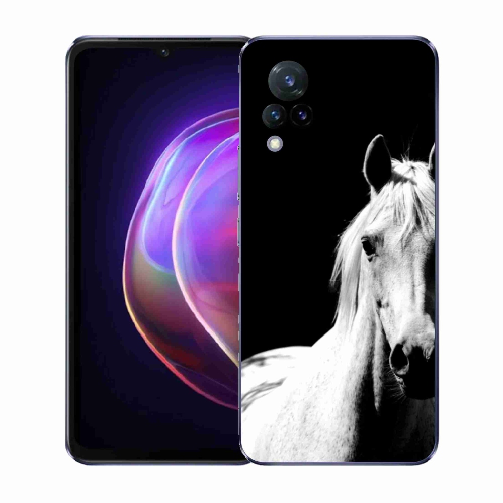 Gélový kryt mmCase na Vivo V21 4G/5G - biely kôň 5