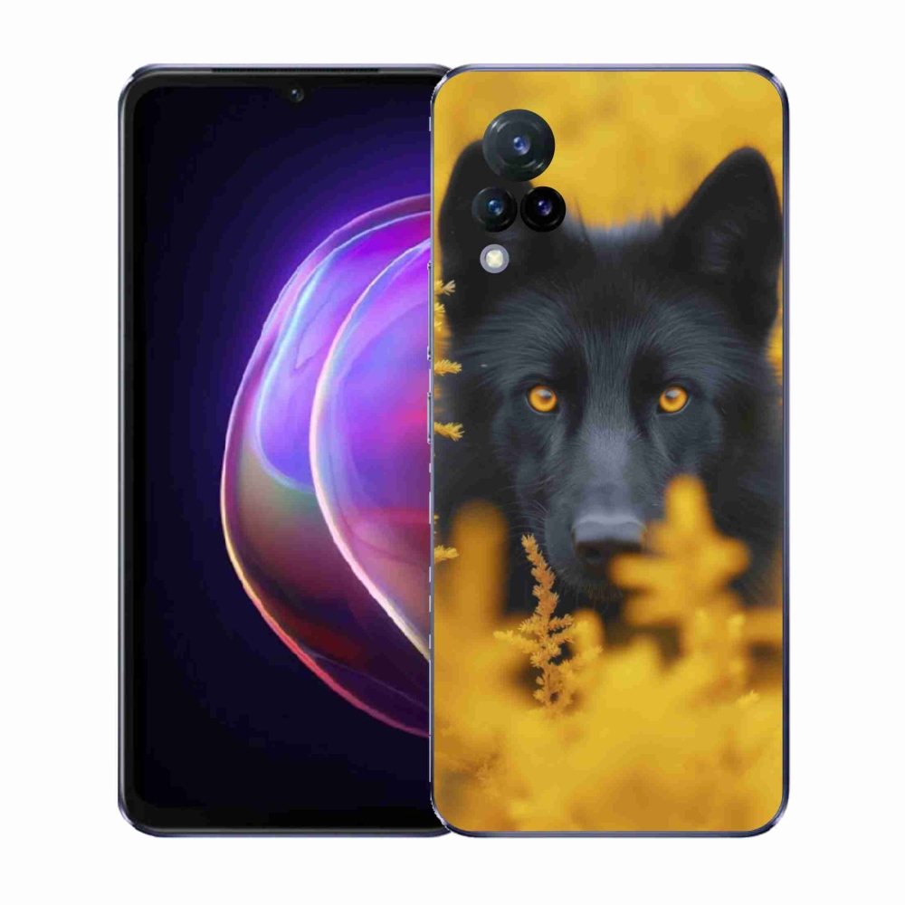 Gélový kryt mmCase na Vivo V21 4G/5G - čierny vlk 2