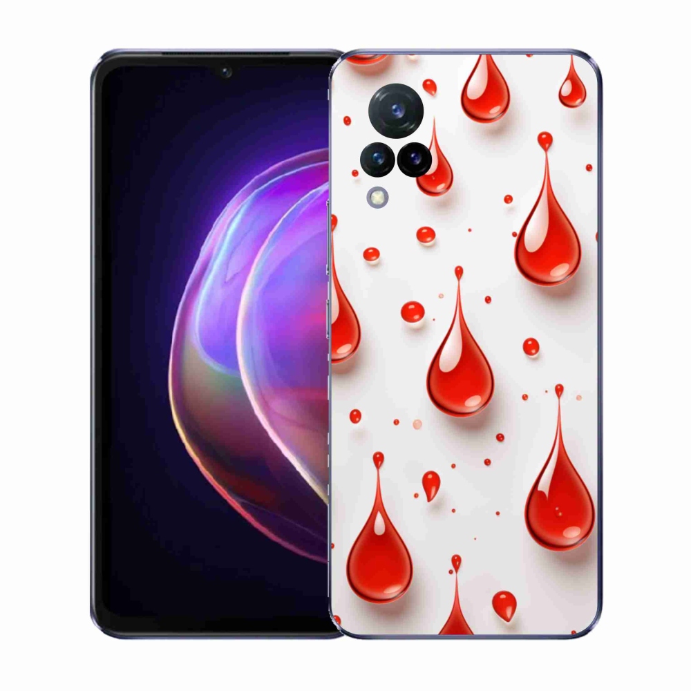 Gélový kryt mmCase na Vivo V21 4G/5G - červené kvapky