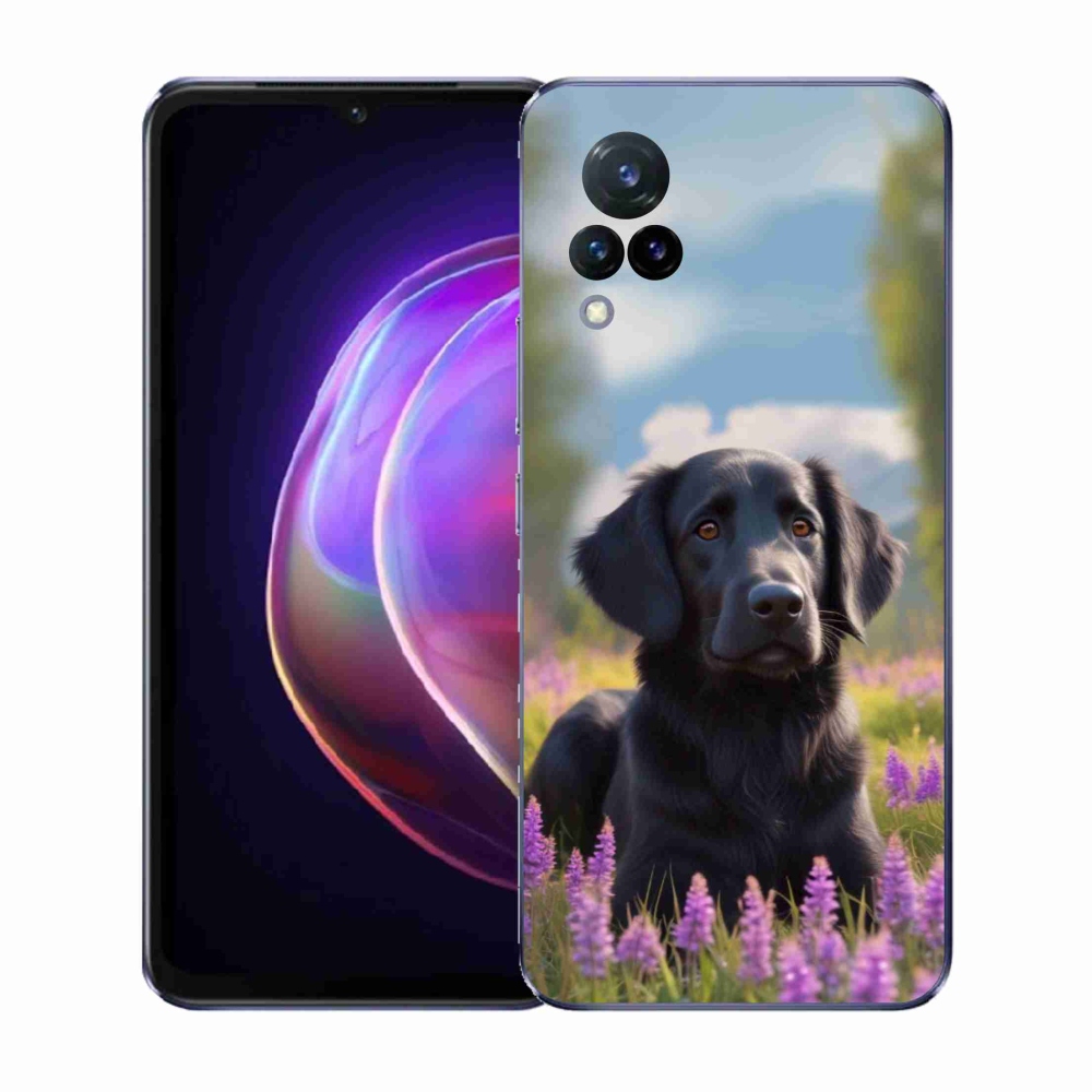 Gélový kryt mmCase na Vivo V21 4G/5G - elegantný čierny retriever