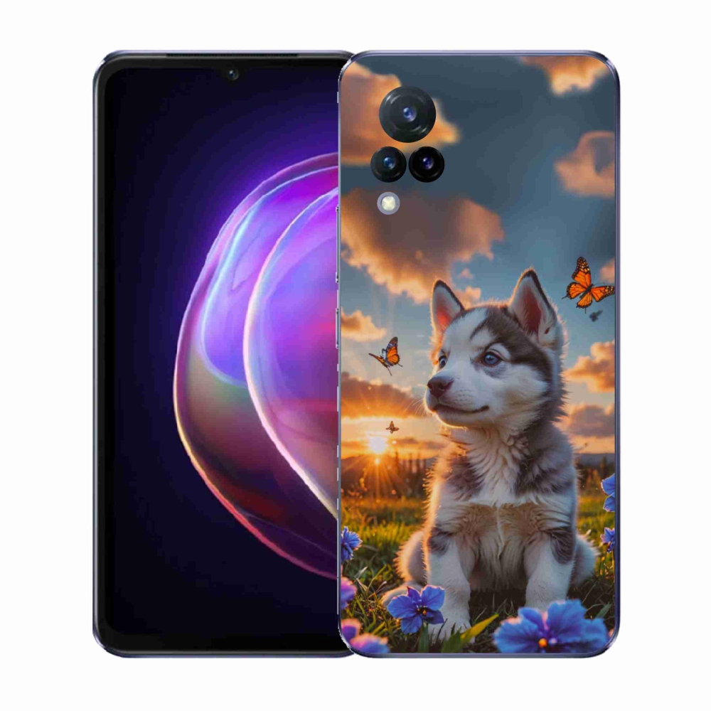 Gélový kryt mmCase na Vivo V21 4G/5G - husky pri západe slnka