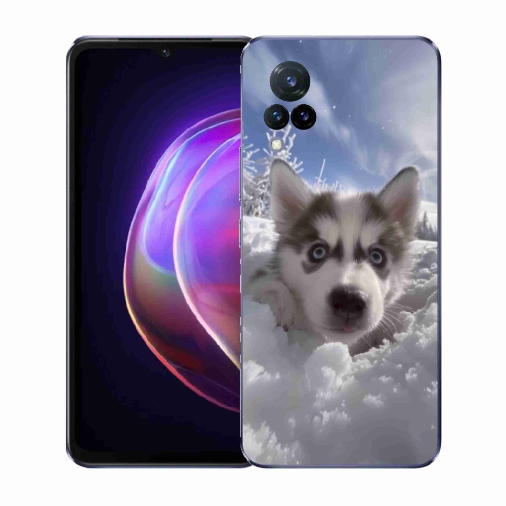 Gélový kryt mmCase na Vivo V21 4G/5G - husky v snehu